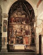 GHIRLANDAIO, Domenico View of the Sassetti Chapel oil on canvas